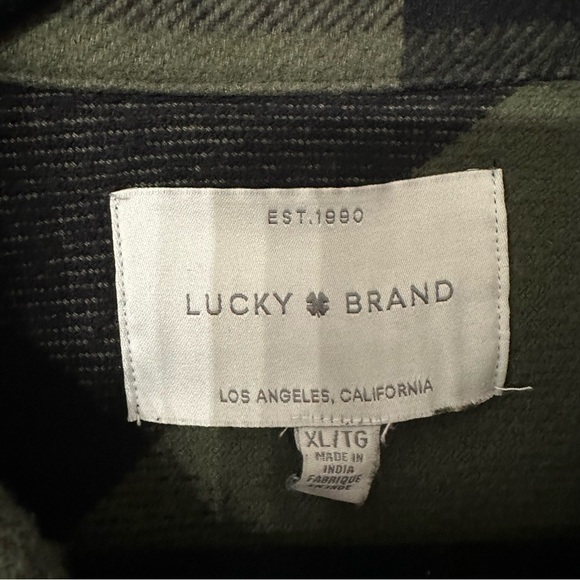 Lucky Brand Green and Black Plaid Utility Jacket - Picture 5 of 9